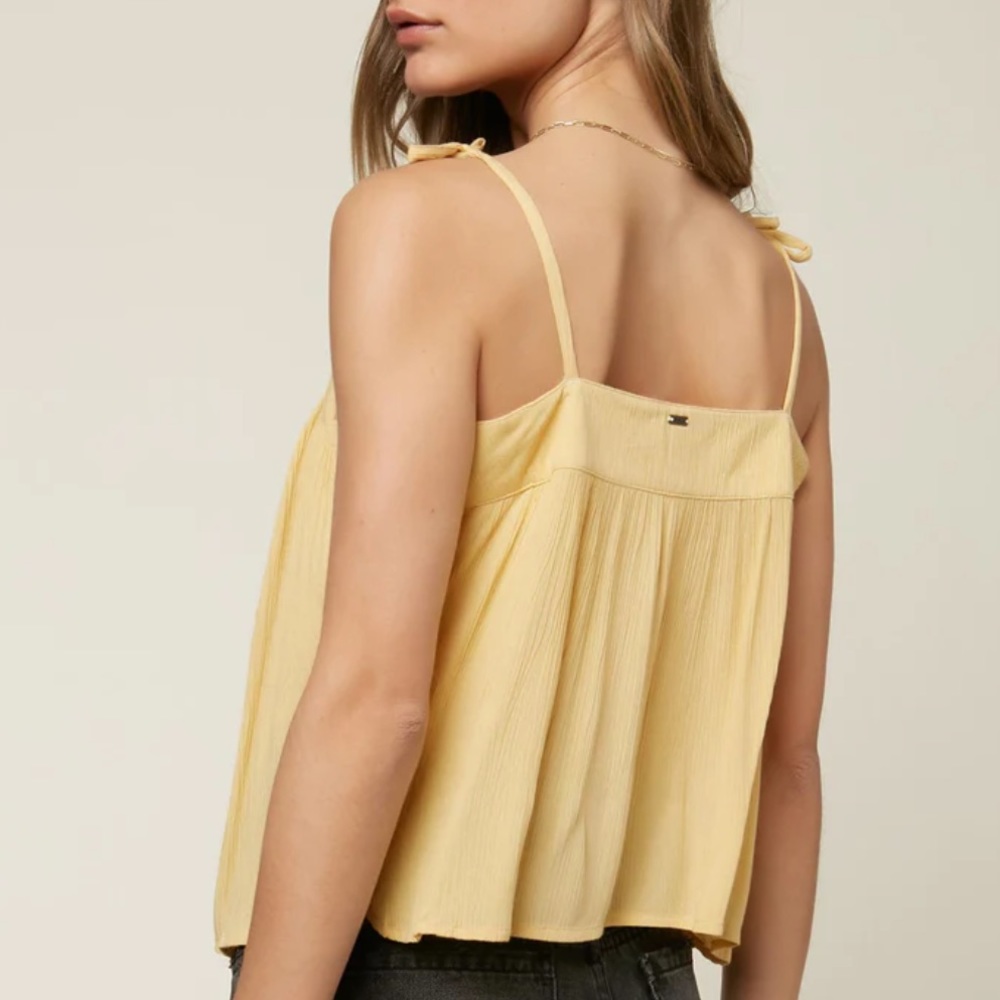 Nwt O'neill ‘May Solid Top’ Yellow Knit Button Do… - image 4